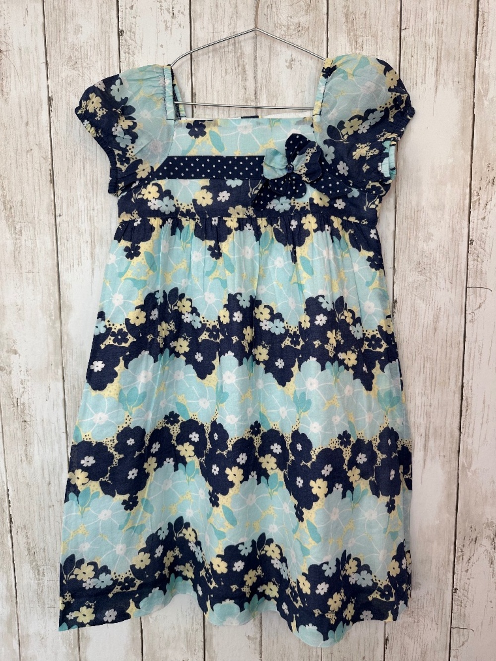 Janie and Jack By The Seashore Floral Dress Girls Size 6 Cottagecore Preppy